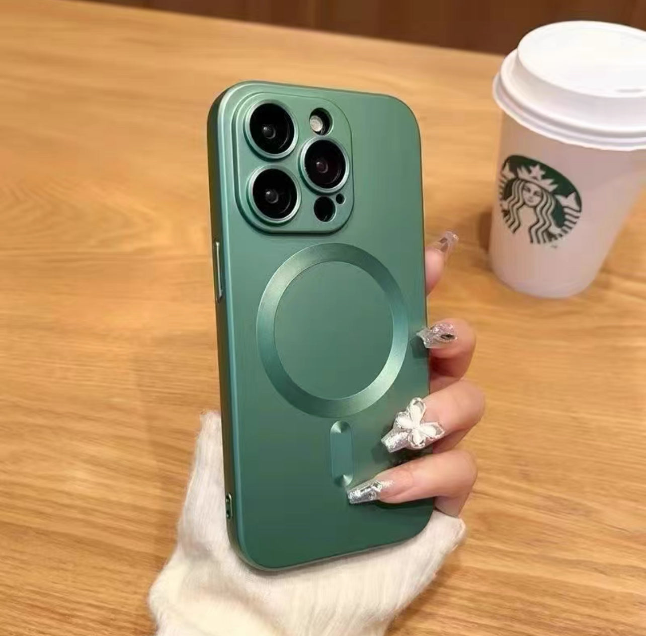 (New 2024 Style!) Premium Metallic Crystal MagSafe Phone Case with Build-on Lens Protector- iPhones (New 2024 Style!) Premium Metallic Crystal MagSafe Phone Case with Build-on Lens Protector- iPhones